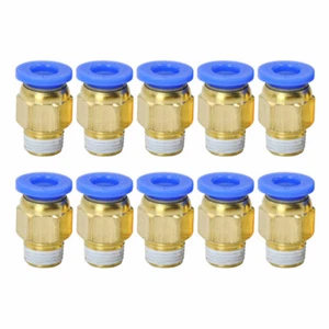 10Pack 1/4" OD Tube X 1/8" NPT Pneumatic Fitting Push To Connect Air Fitting - Picture 1 of 9