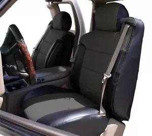 CHEVY SILVERADO 03-06 NEGRO/CUERO CARBÓN-COMO ASIENTO DELANTERO PERSONALIZADO Y CUBIERTA DE 2 BRAZOS - Imagen 1 de 5