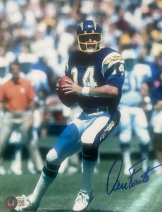 Hof Dan Fouts San Diego Chargers Beckett Certified Signed Auto 8x10 Photograph - Picture 1 of 2