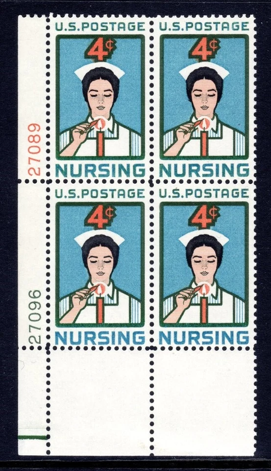 United States Scott #1190 VF Unused 1961 Nursing Plate Block LL #27089/27096 - Image 1 of 1