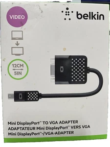 BELKIN KABEL MINI DISPLAYPORT AUF VGA ADAPTER DP FÜR MACBOOK *NEU #1*** F2CD028BT - Bild 1 von 2