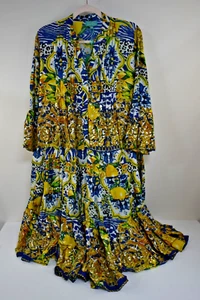 ANTICA SARTORIA 2023 LEMONS & SWIRLS SHORT DRESS NWT ONE SIZE - Picture 1 of 5