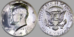 1978-P KENNEDY HALF DOLLAR 50 CENTS UNCIRCULATED FROM BU ROLL - Picture 1 of 3