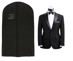 Breathable 1/3/5 Garment Cover Dress Suit Coat Protector Zip Black Storage Bag - Picture 1 of 15