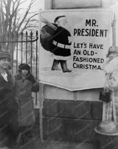 Frau Demonstranten Botschaft an Präsident 8x10 Nachdruck des alten Fotos - Bild 1 von 1