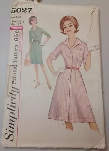 5027 Simplicity SEWING Pattern UNCUT misses 16½ dress w/ slim full skirts vtg - Picture 1 of 2