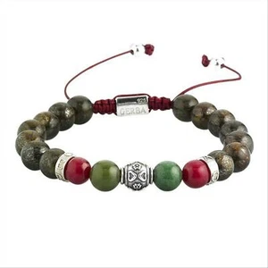 BRACCIALE MACRAME' UOMO GERBA NEXOS CON PIETRE NATURALI E DETTAGLI ARGENTO 925 - Foto 1 di 3