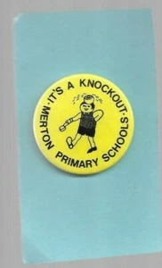 Merton Primary Schools - It's A Knockout - Button Badge 48mm dia. - UK FREEPOST - Picture 1 of 1