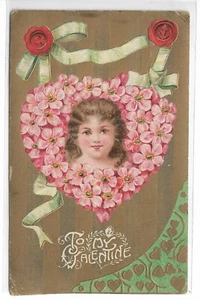 ANTIQUE Postcard To My Valentine 1910 - Picture 1 of 2