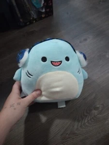 Squishmallows 7.5" Sharon The Shark with Earmuffs Winter Edition - Picture 1 of 2
