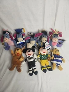 9 Disney Store Winnie the Pooh Mickey Eeyore Beanie Baby Plüschspielzeug Konvolut - Bild 1 von 6