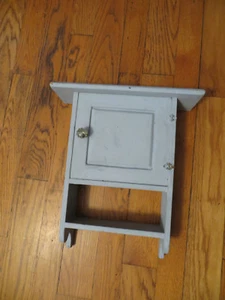 Antique Wood Medicine Curio Nick-Nack Cabinet Primitive Shabby Paint Layers - Picture 1 of 7