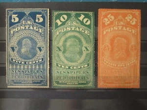 US 3 stamps NEWSPAPERS and PERIODICALS UNITED STATES - Picture 1 of 8