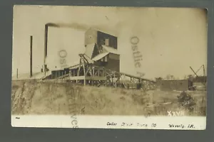 Waverly IOWA RPPC 1907 CEDAR RIVER STONE CO. Steinbruchmine Bergbau nr Cedar Falls - Bild 1 von 3