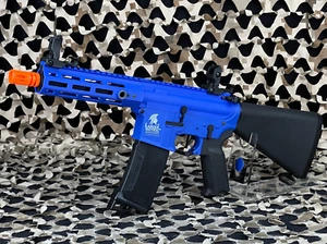 NEW Lancer Tactical Gen 3 Hellion M-Lok 7" AEG Airsoft Gun - Blue (LT-32NU7-G3) - Picture 1 of 8