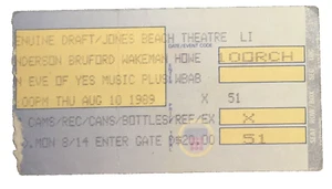 ANDERSON BRUFORD WAKEMAN HOWE 1989 JONES BEACH CONCERT TICKET STUB YES - Picture 1 of 2