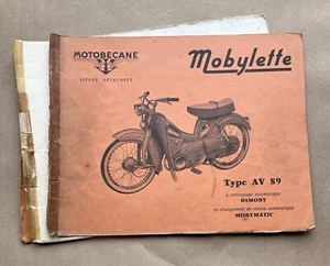 Motobecane Motoconfort Mobylette Type AV 89 Dimoby Spare Part Catalog French - Picture 1 of 2