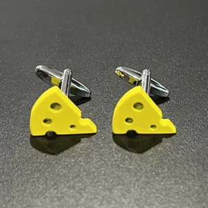 Cheese Cufflinks For Men Birthday Father’s Day Gift In Box - Picture 1 of 6
