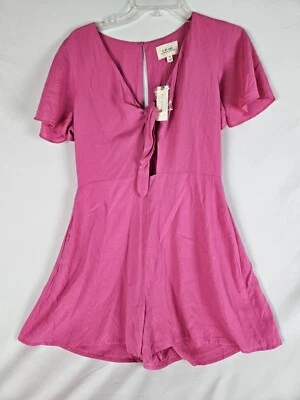 ¡NUEVO CON ETIQUETAS! Mameluco Anthropologie If By Sea Corbata Frontal Talla M MEDIANO Manga Corta Foto 1 de 4