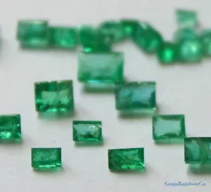 Natural Zambian Emerald Baguette, Green colour, 2x1.5mm to 4x3mm, #446 - Picture 1 of 9