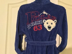 JOE BOXER Graphic Chenille Robe teens L 10-12 Polar Trail 63 ? - Picture 1 of 14