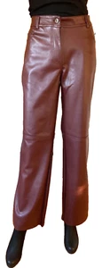 Bordeauxrote Kunstlederhose in Größe 40 Amisu bequem geschnitten - Bild 1 von 10