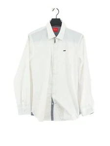 Camicia uomo Guess M bianca 100% cotone basic - Foto 1 di 6
