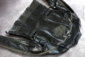 Harley Davidson Damen Hairpin Reflective Black Leather Biker Jacket L 98029-18VW - Bild 1 von 16