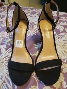 Martha Everyday schwarze hochhackige Samt-Sandalen Größe 6 UVP 34,99 $ - Bild 1 von 7