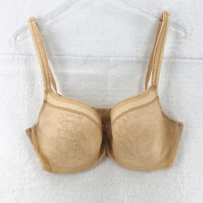 Cacique A/OLL Balconette Modern Lace Underwire Bra Beige 38DDD Adjustable *FLAW - Image 1 of 4