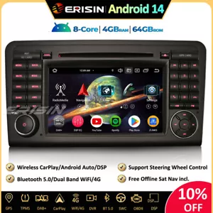 8-Core Android 14 Car Stereo Sat Nav CarPlay DAB+ Mercedes ML/GL-Class W164 X164 - Picture 1 of 21