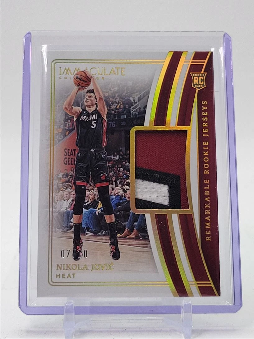 NIKOLA JOVIC 2022-23 IMMACULATE REMARKABLE GOLD ROOKIE PATCH RC /10 Q0829