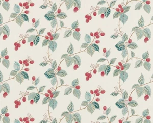 SANDERSON CURTAIN FABRIC DESIGN Rubus 3.5 METRES RASPBERRY COTTON BLEND