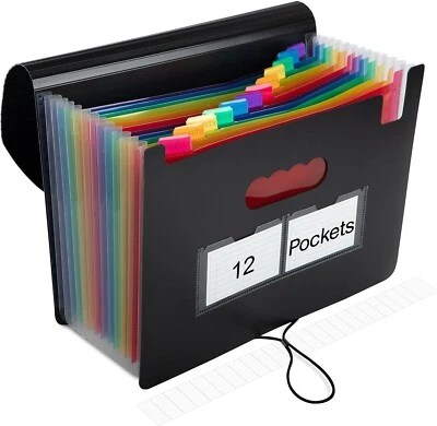 Case of 40 12-Pocket Expanding File Folder Organizers - Image 1 of 4