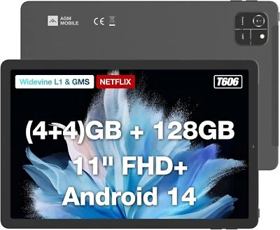 AGM PAD T1 8GB+128GB 1TB TF Android 14 Tablet 11'' FHD+ IPS 2SIM WIFI 7000mAh - Bild 1 von 4