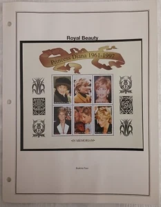 BURKINA FASO - DIANA - ROYAL BEAUTY - SOUVENIR SHEET - MNH - Picture 1 of 1