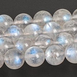 White Rainbow Moonstone Beads Natural AA Gemstone Round Loose Beads 6MM 8MM 10MM - Picture 1 of 3