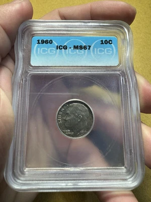10 Cent = 1 Dime Silver Coins the U.S mint P ICG MS-67 1960_LDP Shop. - Image 1 of 2