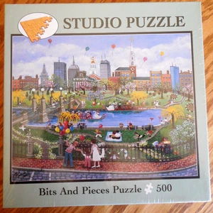 NEW/SEALED Bits and Pieces 500 pc Studio Jigsaw Puzzle "Boston Common"  sz 16x20 - Picture 1 of 4