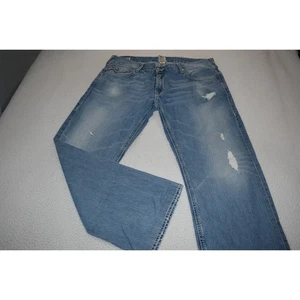 Vintage True Religion Jeans Mens Size 38 x 30 Ricky Baggy Loose Fit Blue Y2K - Picture 1 of 10