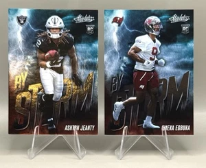 2025 Panini Absolute #1 Ashton Jeanty RC & #4 Emeka Egbuka RC By Storm Insert - Bild 1 von 2