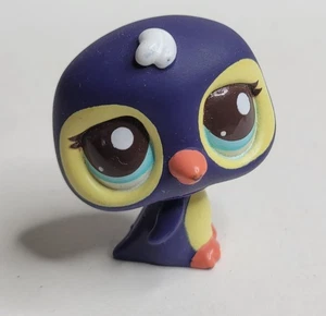 Littlest Pet Shop LPS #2495 lila marineblauer Pinguin arktischer Vogel Mama (2006) - Bild 1 von 4