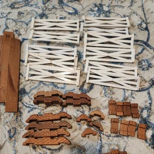 Lincoln Logs Figurines Windows Doors Horses Fence Corral 515 Pieces Rare Vintage - Picture 1 of 15