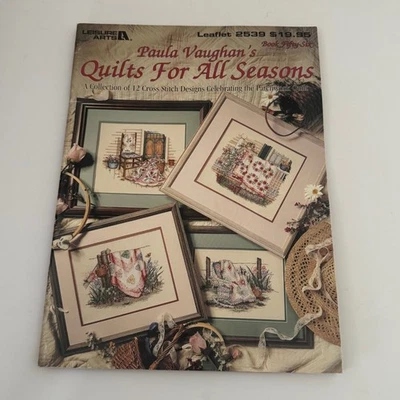 Paula Vaughans Quilts for All Seasons Book 56 Leisure Arts Cross Stitch - Image 1 of 4
