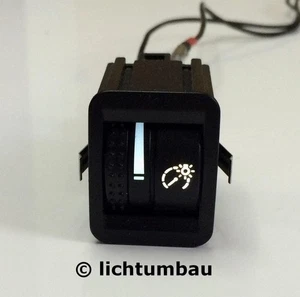 VW Golf 4 Schalter Dimmer für Xenon BLAU ROT WEISS LED ohne LWR Wunsch - Bild 1 von 3