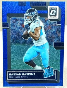 2022 Donruss Optic - Hassan Haskins Blue Glitter Prizm Rated Rookie #242 SSP - Bild 1 von 2