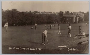 CLIFTON COLLEGE The Close Cricket Ground RP Postcard Unused - Picture 1 of 2