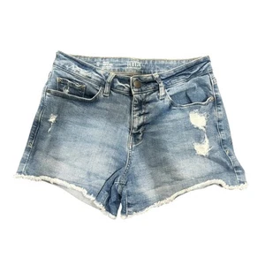 A.N.A. Medium Wash Mid-Rise Shortie Shorts Womens Size 10 - Picture 1 of 6