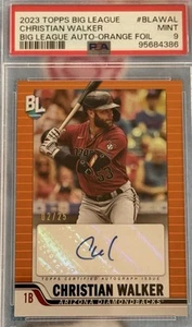 2023 Topps Big League Christian Walker Autograph Orange Foil /25 - Picture 1 of 2