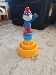 SCHLUMPF -- Vintage -- Buntstiftspitzer und Halter PVC selten - Bild 1 von 6